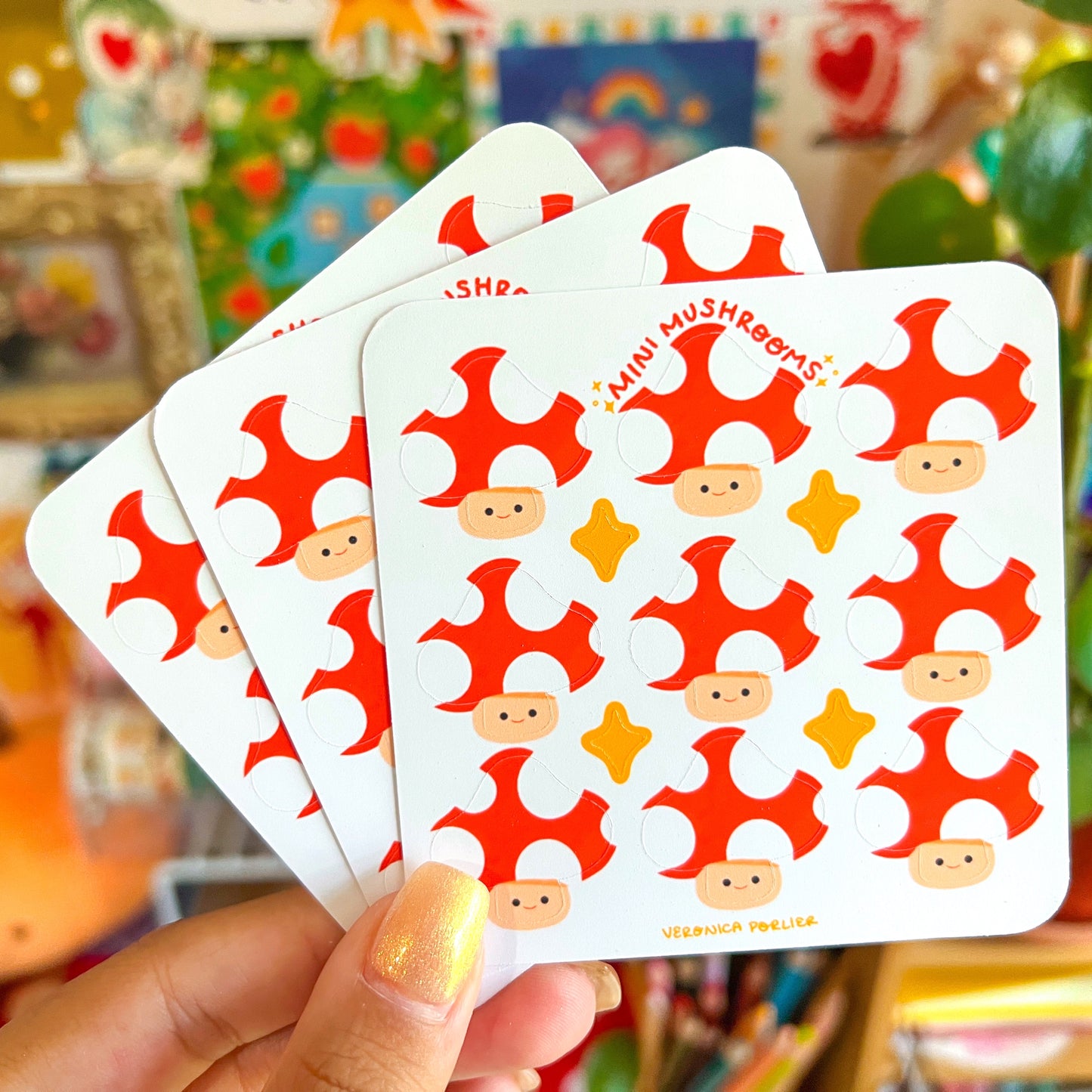 Mini Mushrooms Sticker Sheet