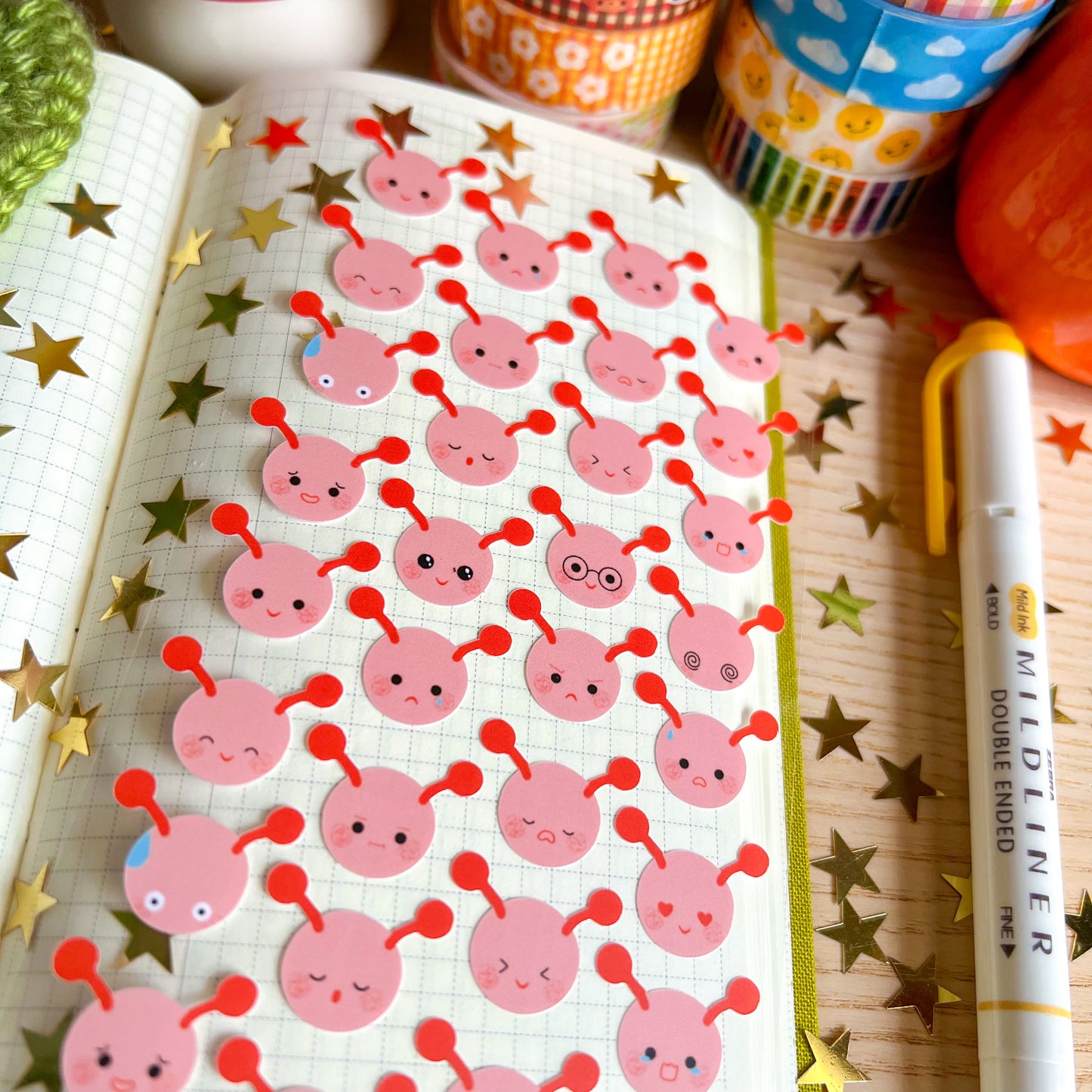 Busy Bug Emotions Planner Sticker Sheet (Set of 2)