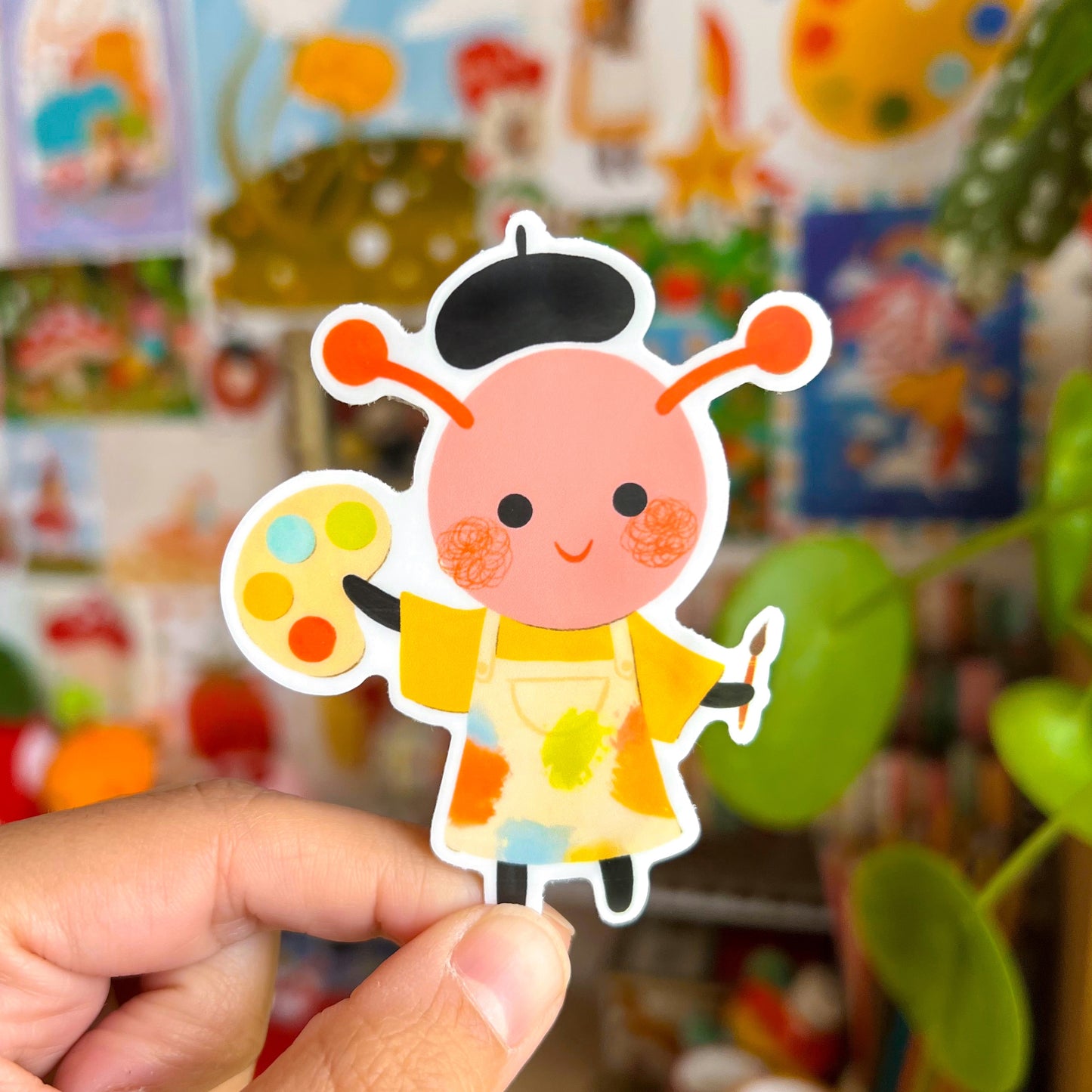 Busy Bug Artist Sticker