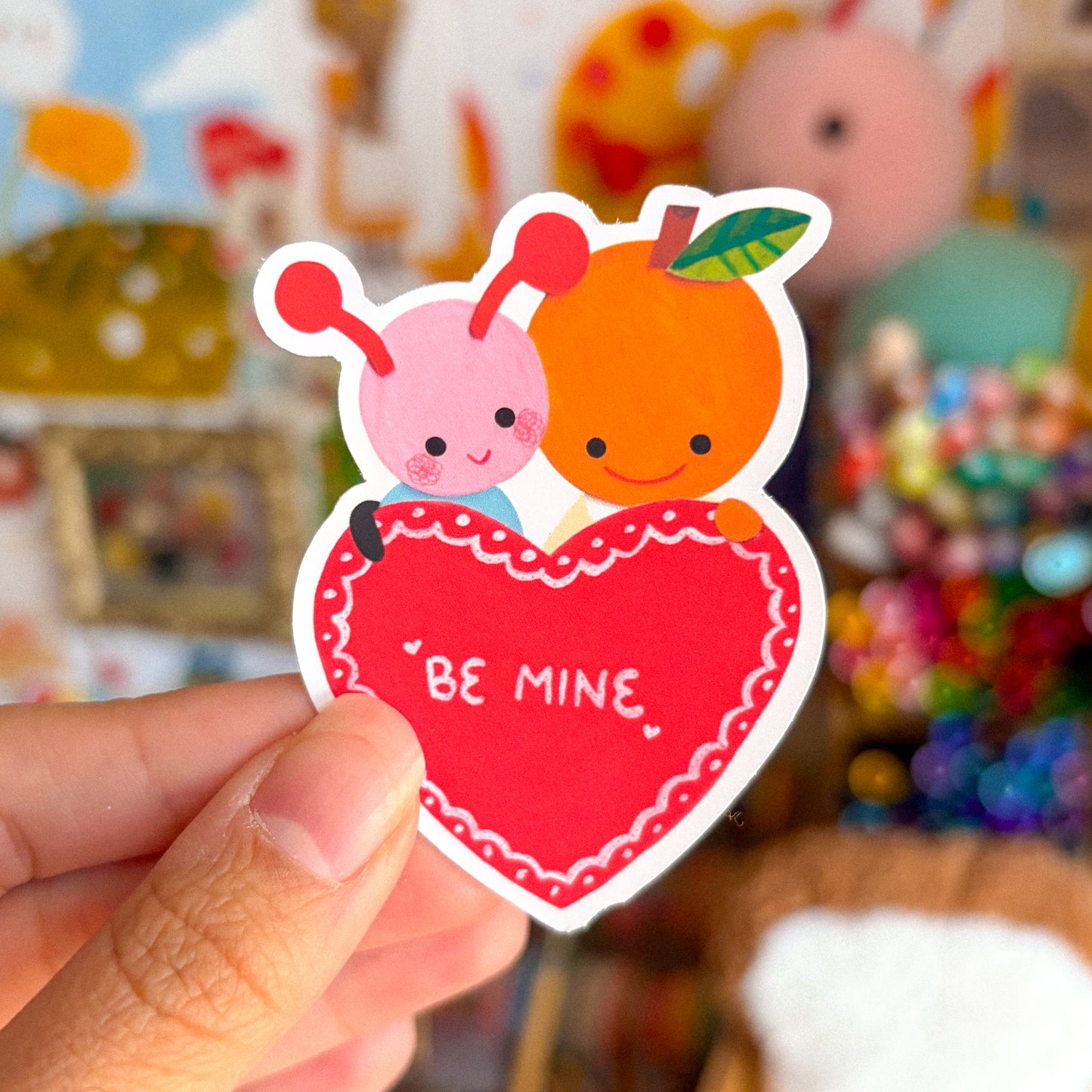 Be Mine Clementine & Busy Bug Sticker