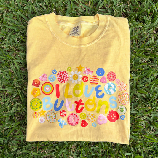 PRE-ORDER: I Love Buttons T-Shirt