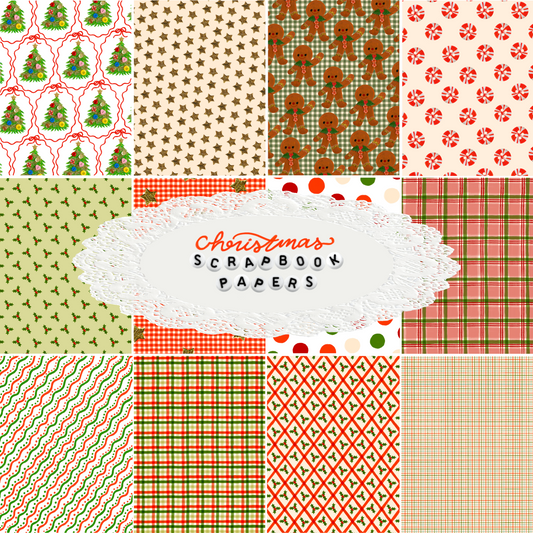 Holiday Christmas Scrapbook Paper Pad