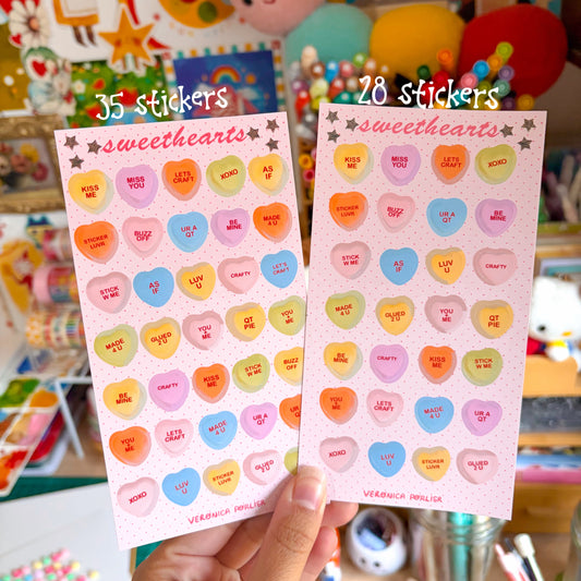 Crafty Girl Sweethearts Sticker Sheet