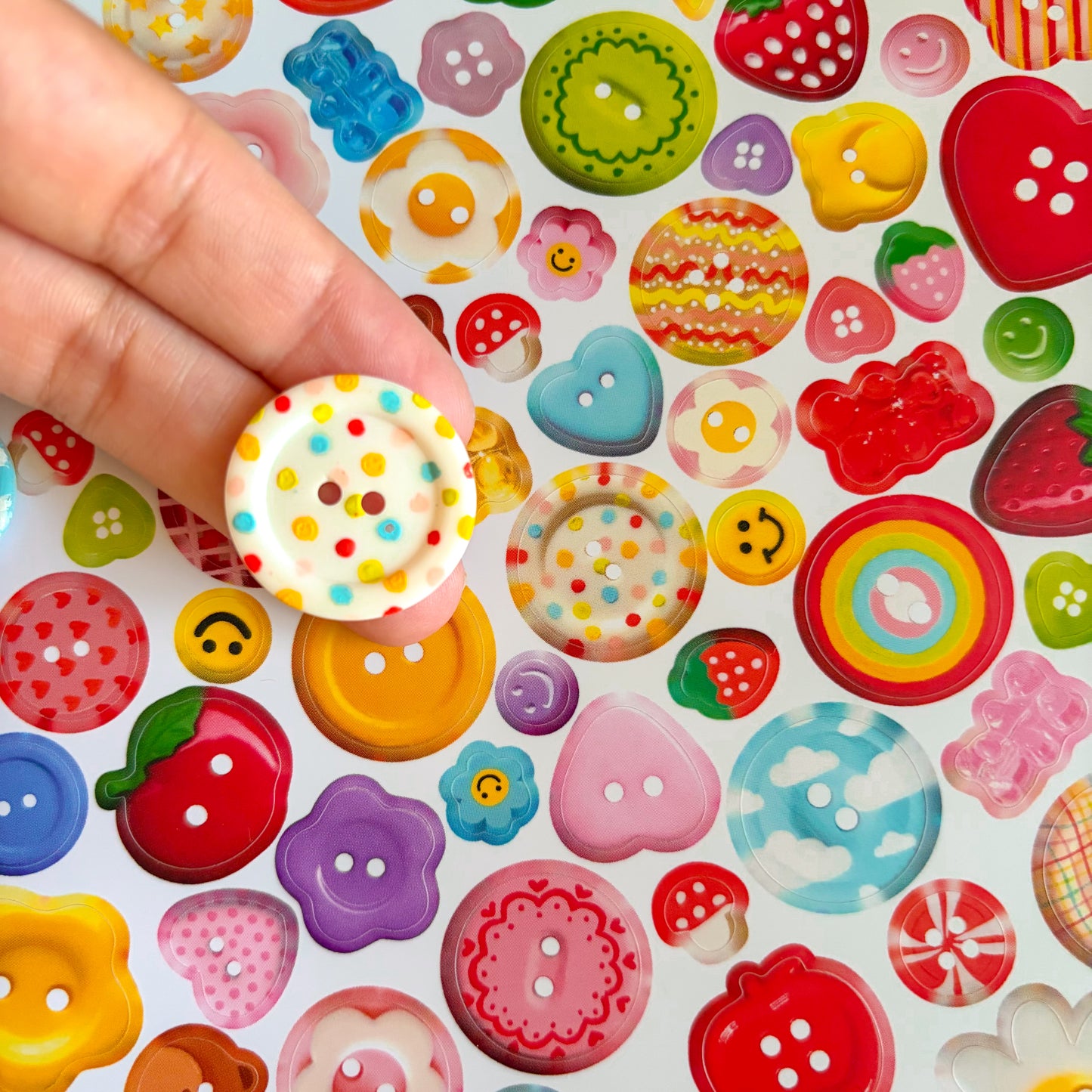 Busy Bug's Buttons Sticker Sheet