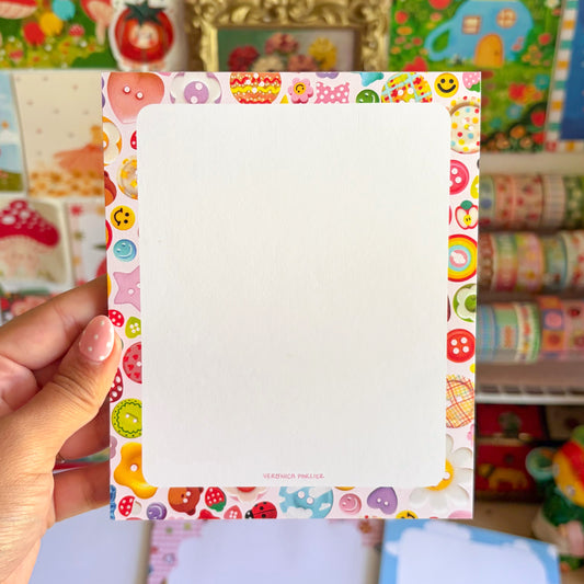 Pretty Buttons Memo Pad