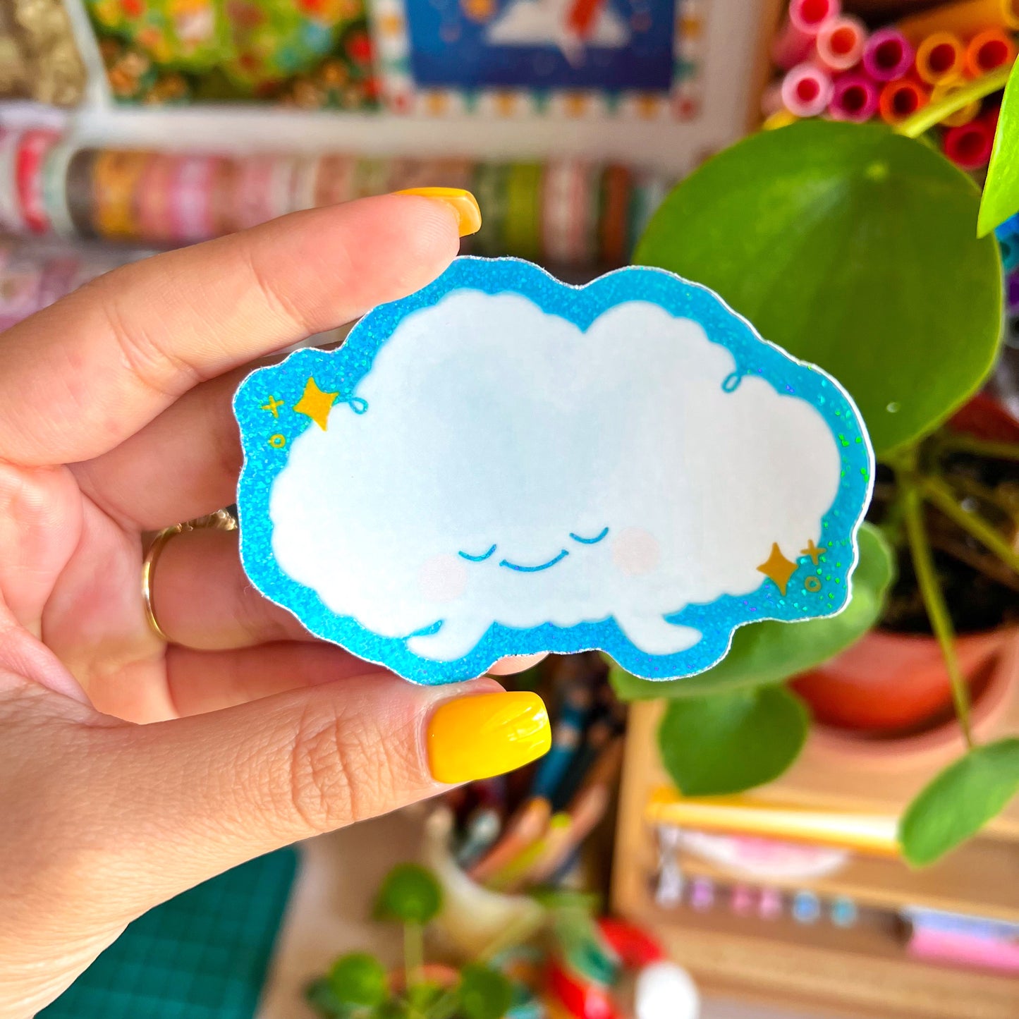 Sparkly Cloud Sticker