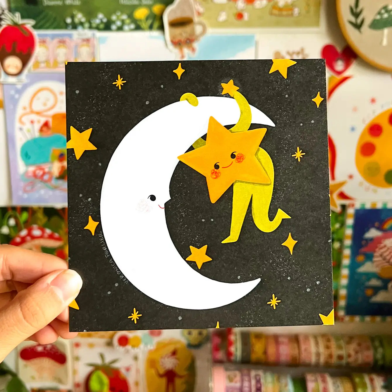 Moon & Sun Postcard Print