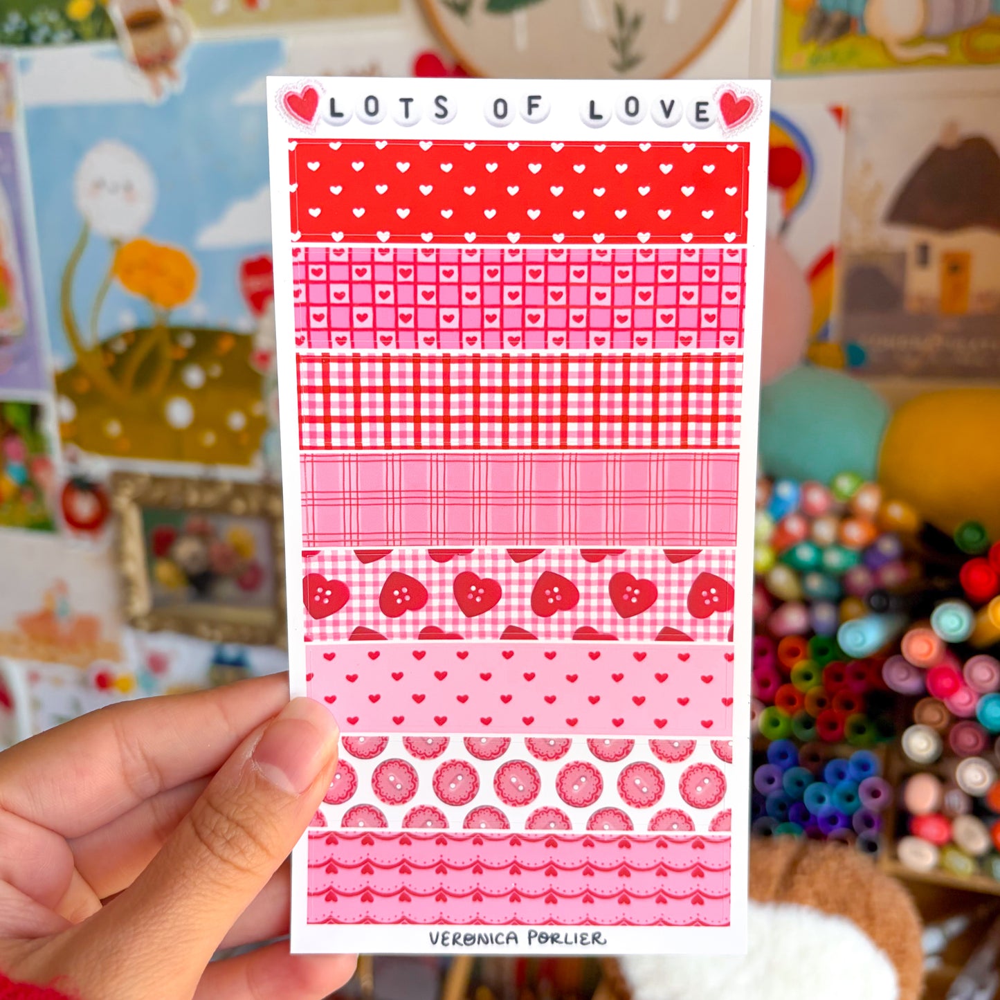 Lots of Love Washi Sticker Sheet