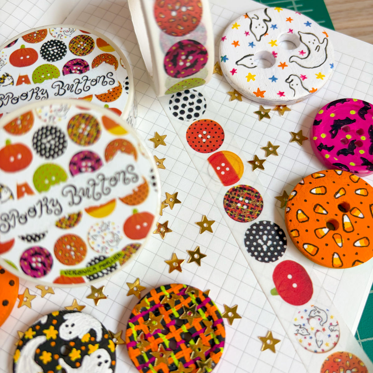 Spooky Buttons Washi Tape