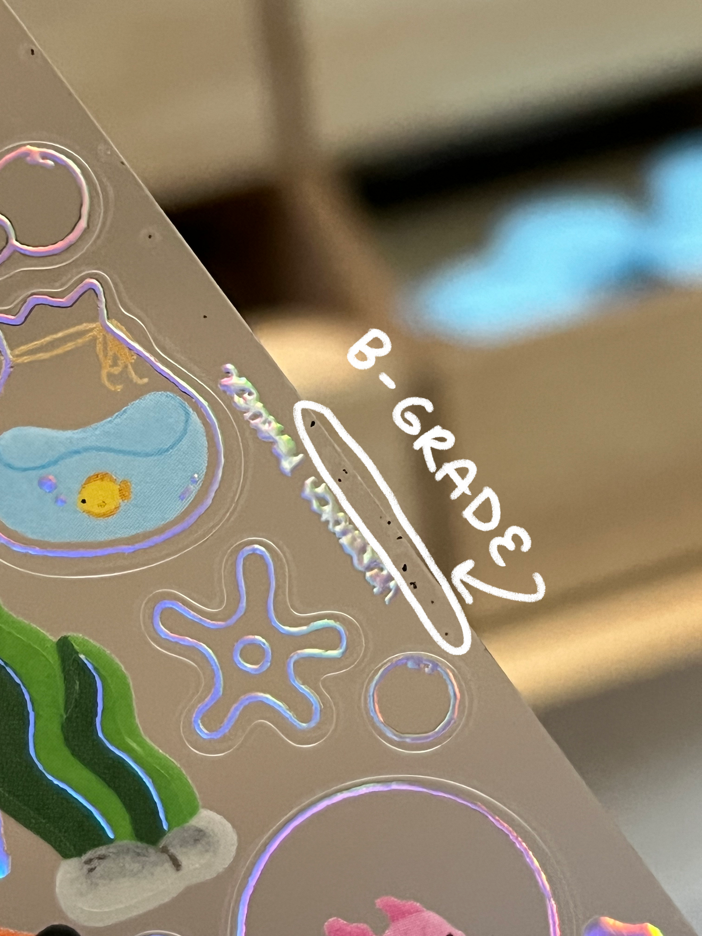 Holographic Ocean Sticker Sheet