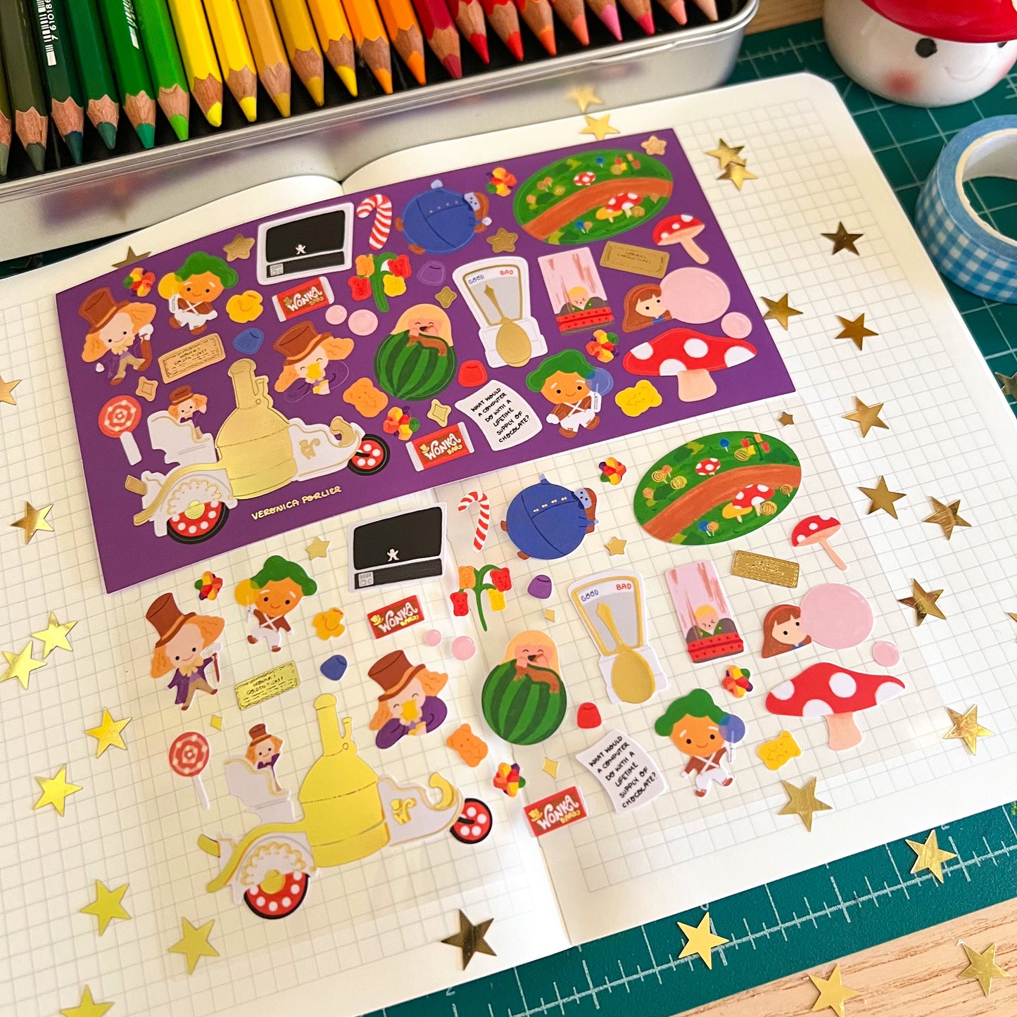 Wonka Sticker Sheet