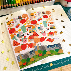 New York Big Apple Sticker Sheet