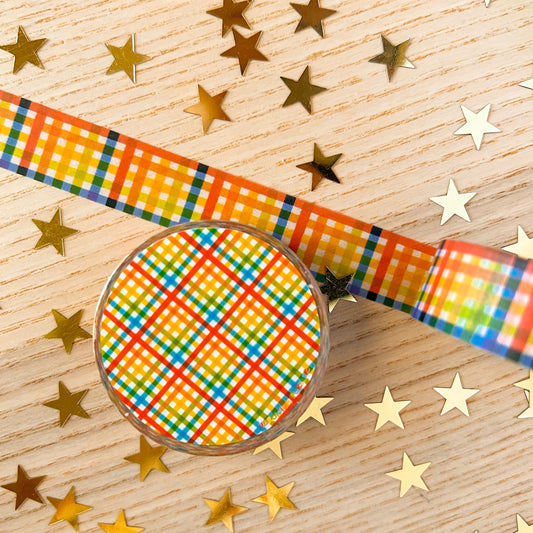 Rainbow Plaid Washi Tape
