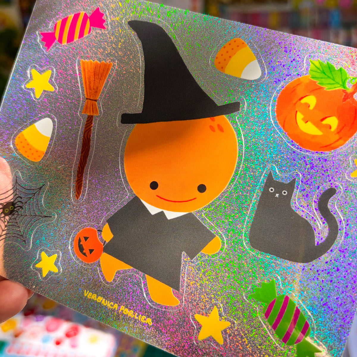 Clementine's Halloween Glitter Sticker Sheet