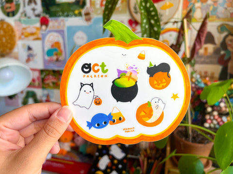 Halloween Pumpkin Sticker Sheet