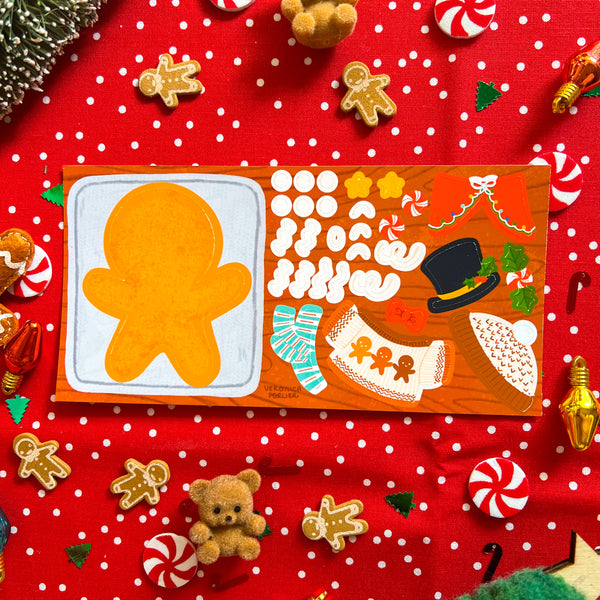 Gingerbreadman Decorating Sticker Sheet