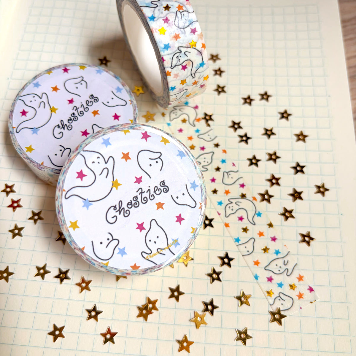 Ghosties Gold Foiled Washi Tape