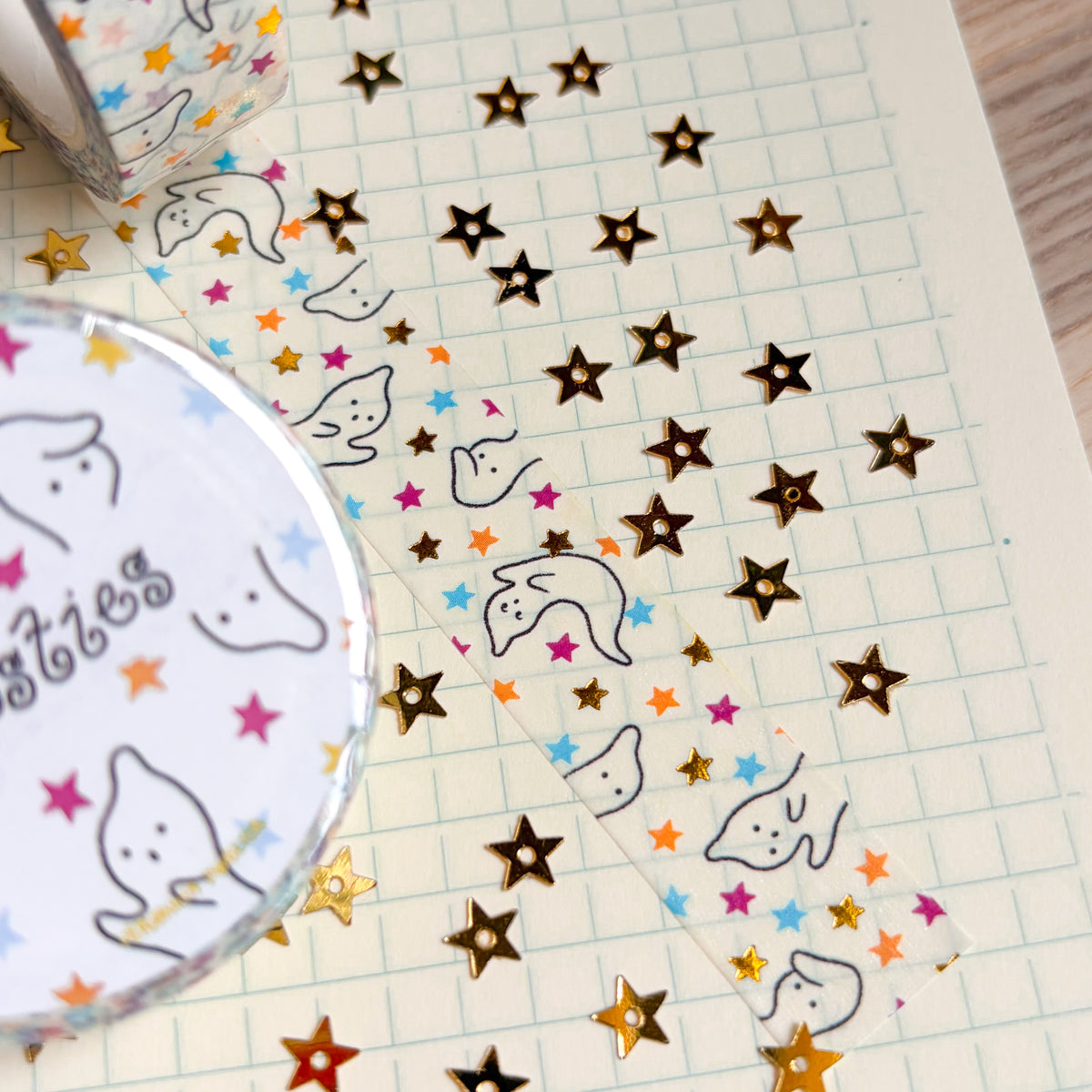 Ghosties Gold Foiled Washi Tape