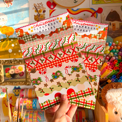 Holiday Christmas Scrapbook Paper Pad