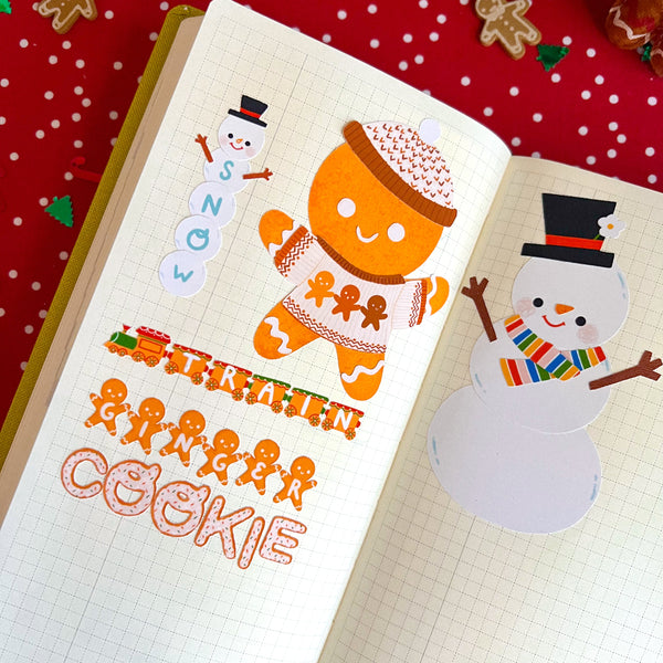 Snowman Alphabet Sticker Sheet