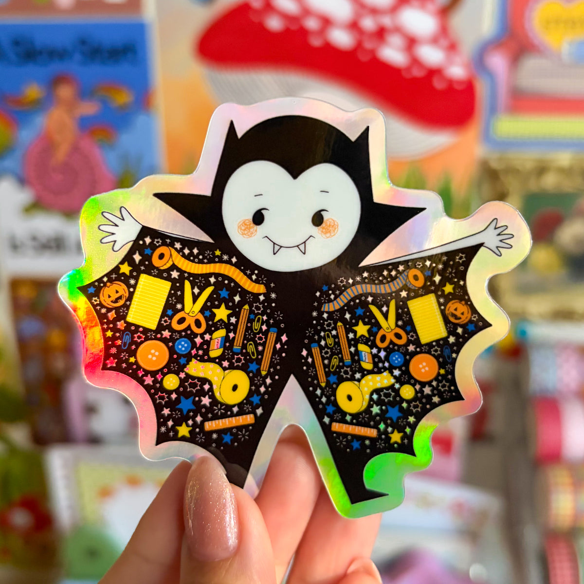 Dracula’s Stationery Holographic Sticker