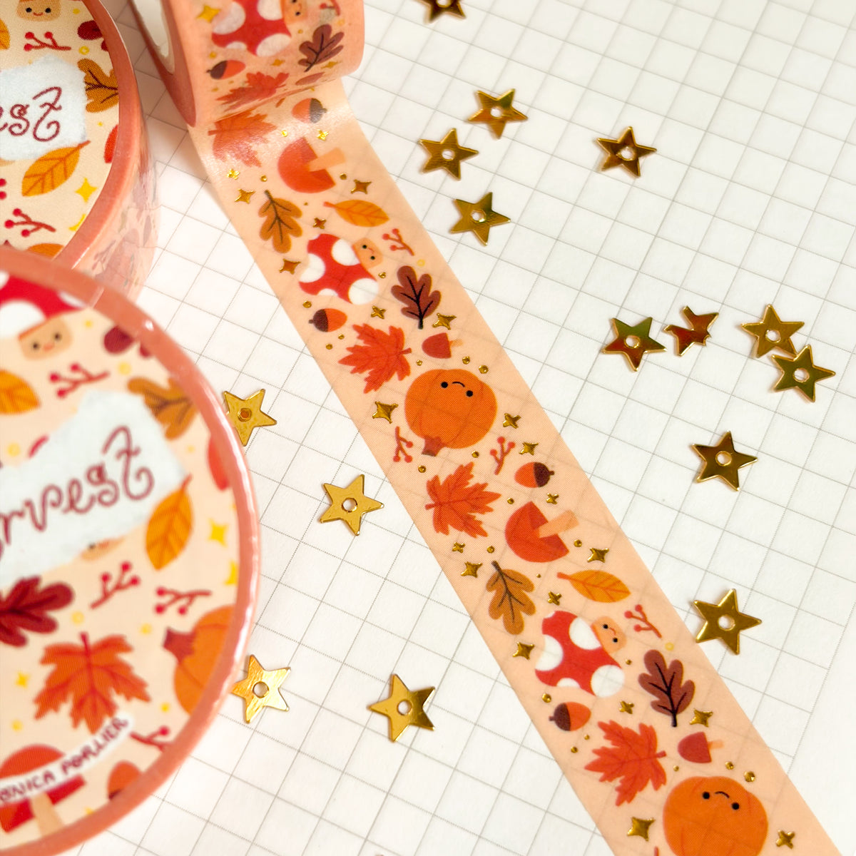 Fall Harvest Gold Foil Washi Tape
