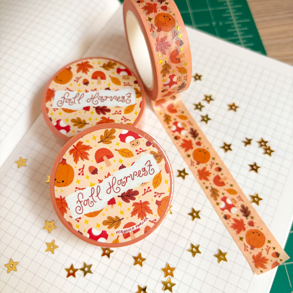 Fall Harvest Gold Foil Washi Tape