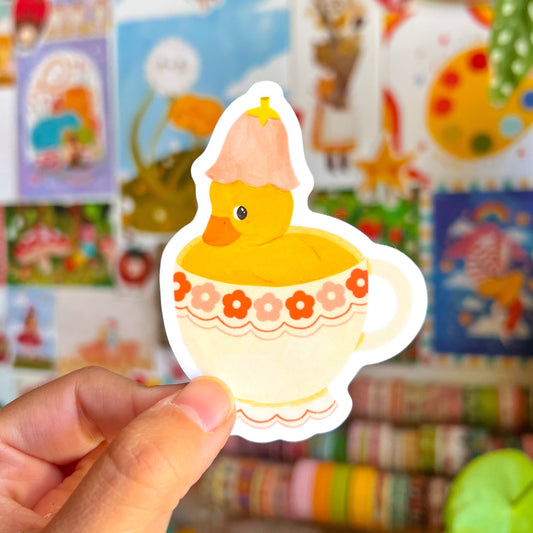 Teacup Duck Sticker