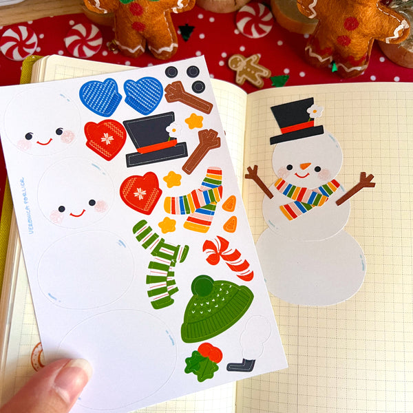 Decorate a Snowman Sticker Sheet