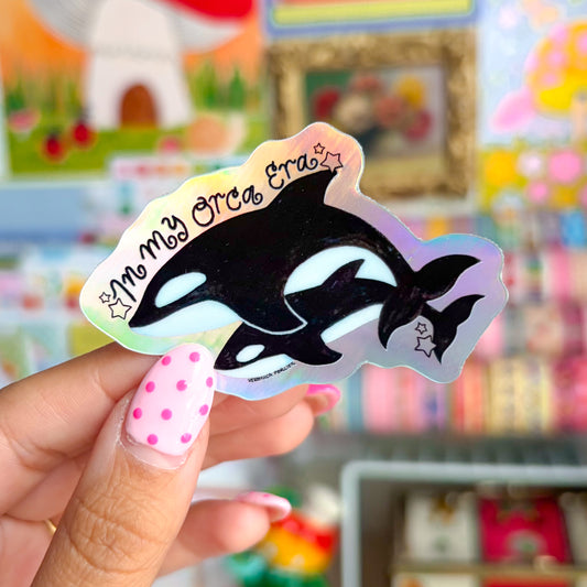 In My Orca Era Holographic Sticker