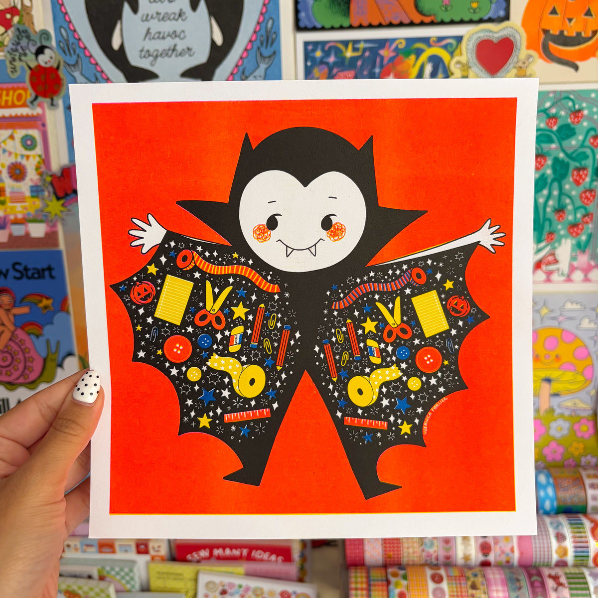 Dracula’s Stationery Risograph Print