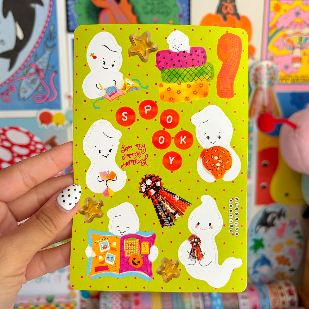 Crafty Ghost Sticker Sheet