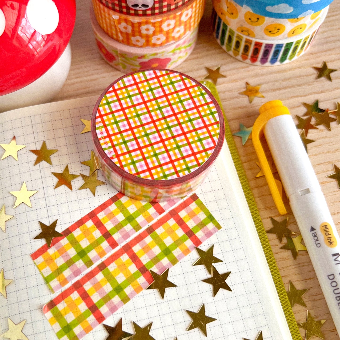 Pink Plaid Washi Tape