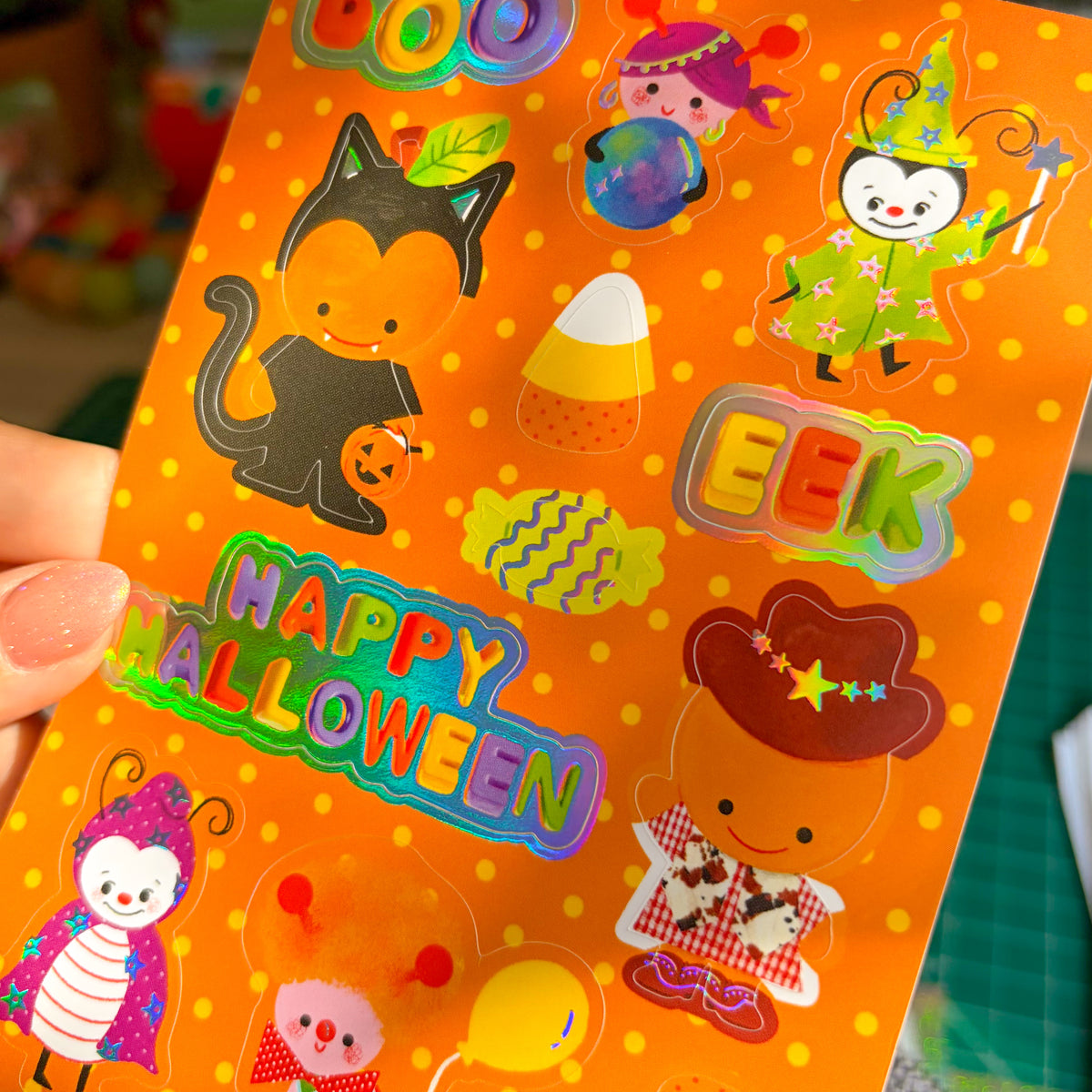 Halloween Friends Holographic Sticker Sheet