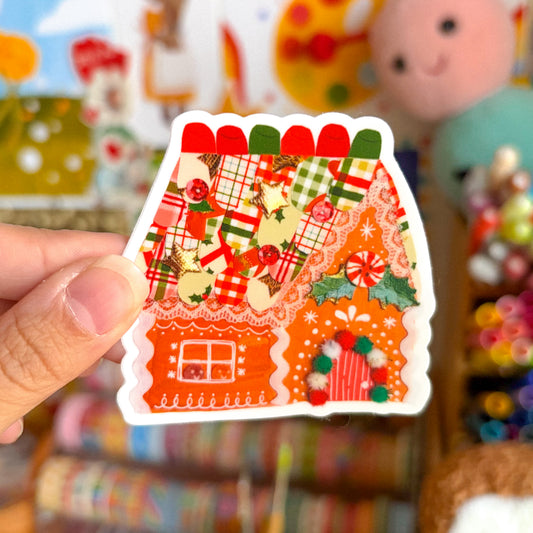 Crafty Gingerbread House Sticker