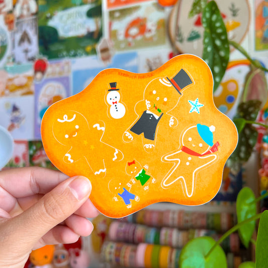 Gingerbread Dough Sticker Sheet