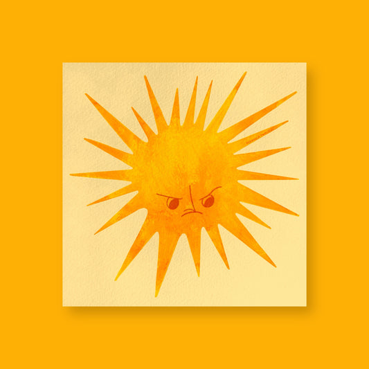 Annoyed Sun Art Print