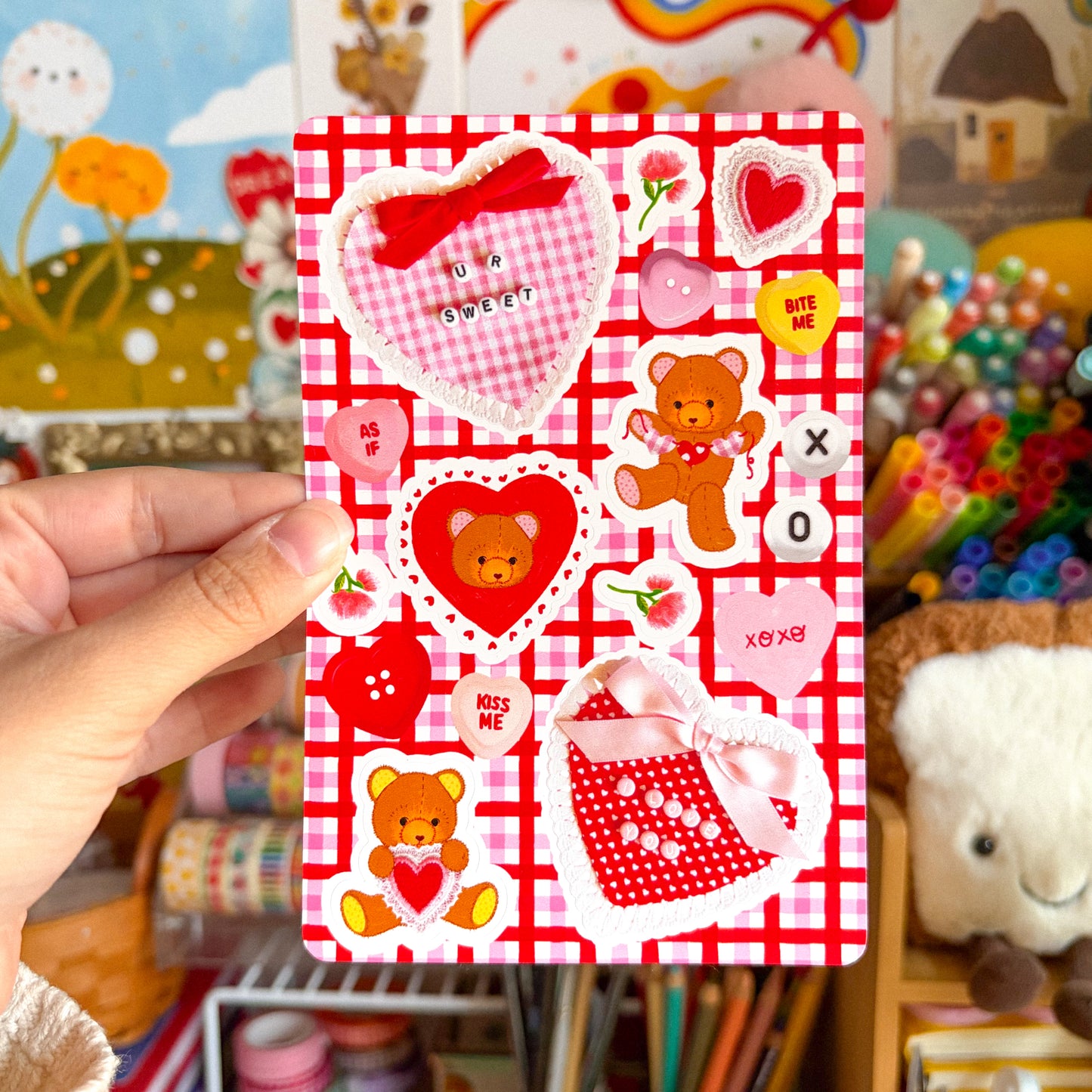 Valentine Bears Sticker Sheet