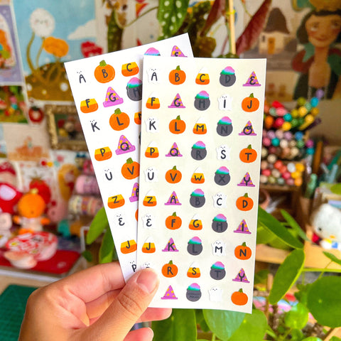 Halloween Mix Alphabet Sticker Sheet