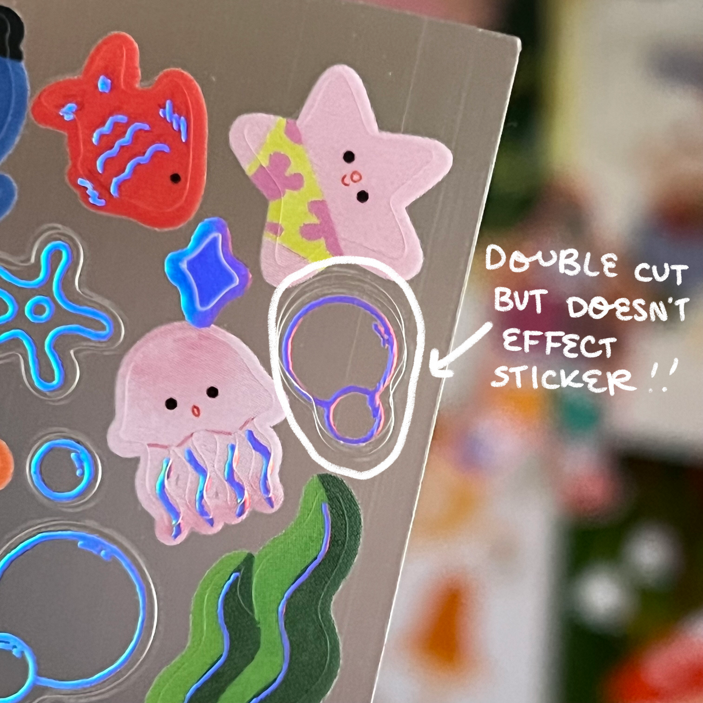 Holographic Ocean Sticker Sheet