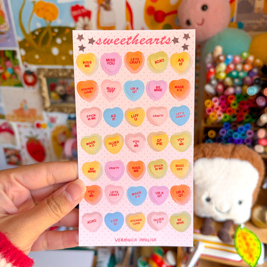 Crafty Girl Sweethearts Sticker Sheet