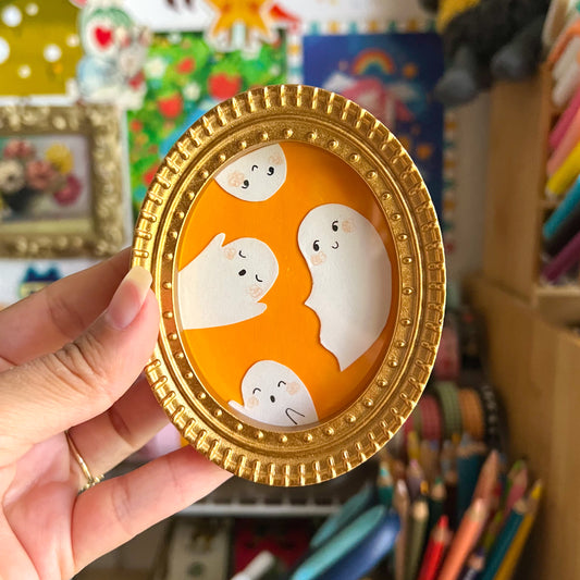 Ghost Fun Original Mini Magnet Painting