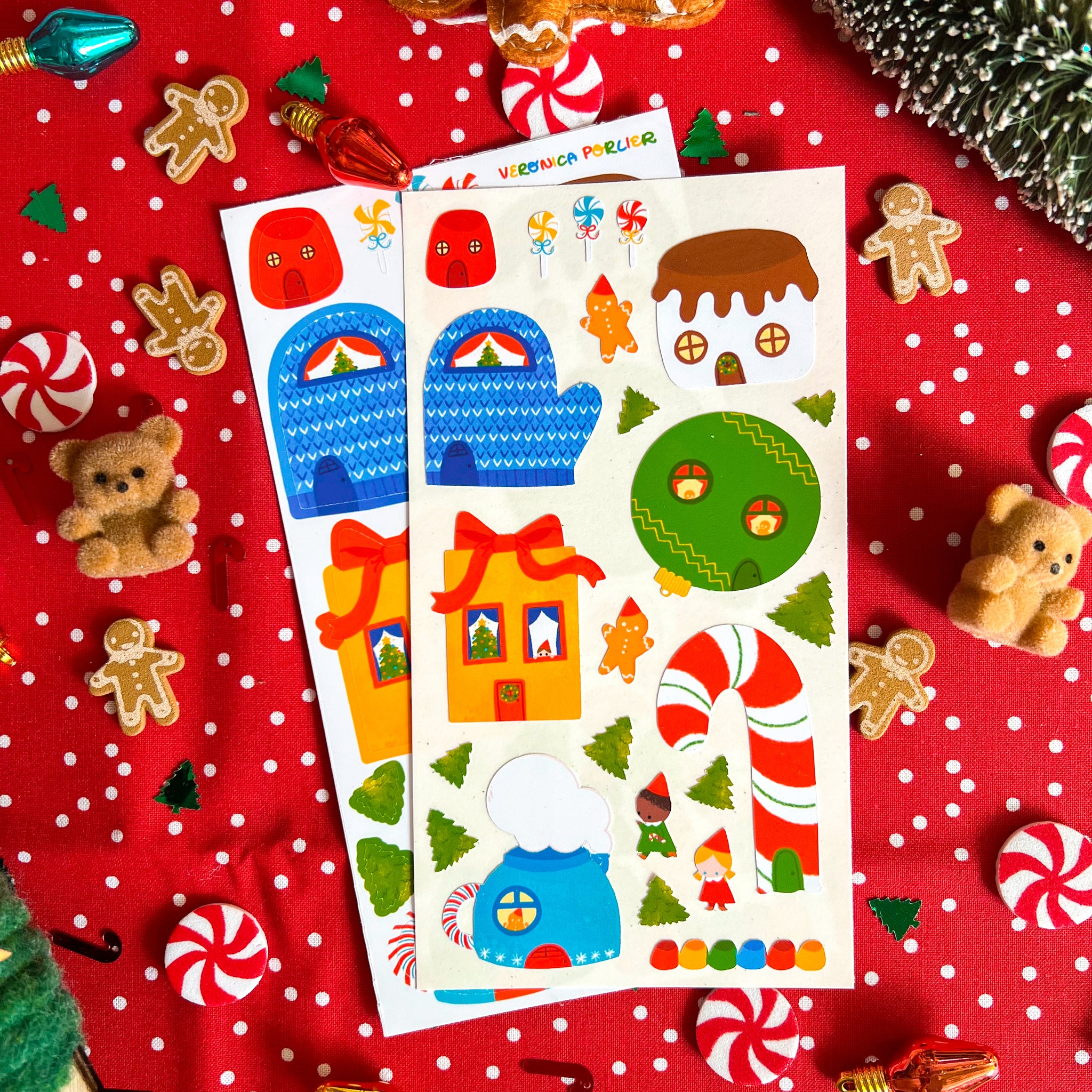 Christmas Houses Sticker Sheet