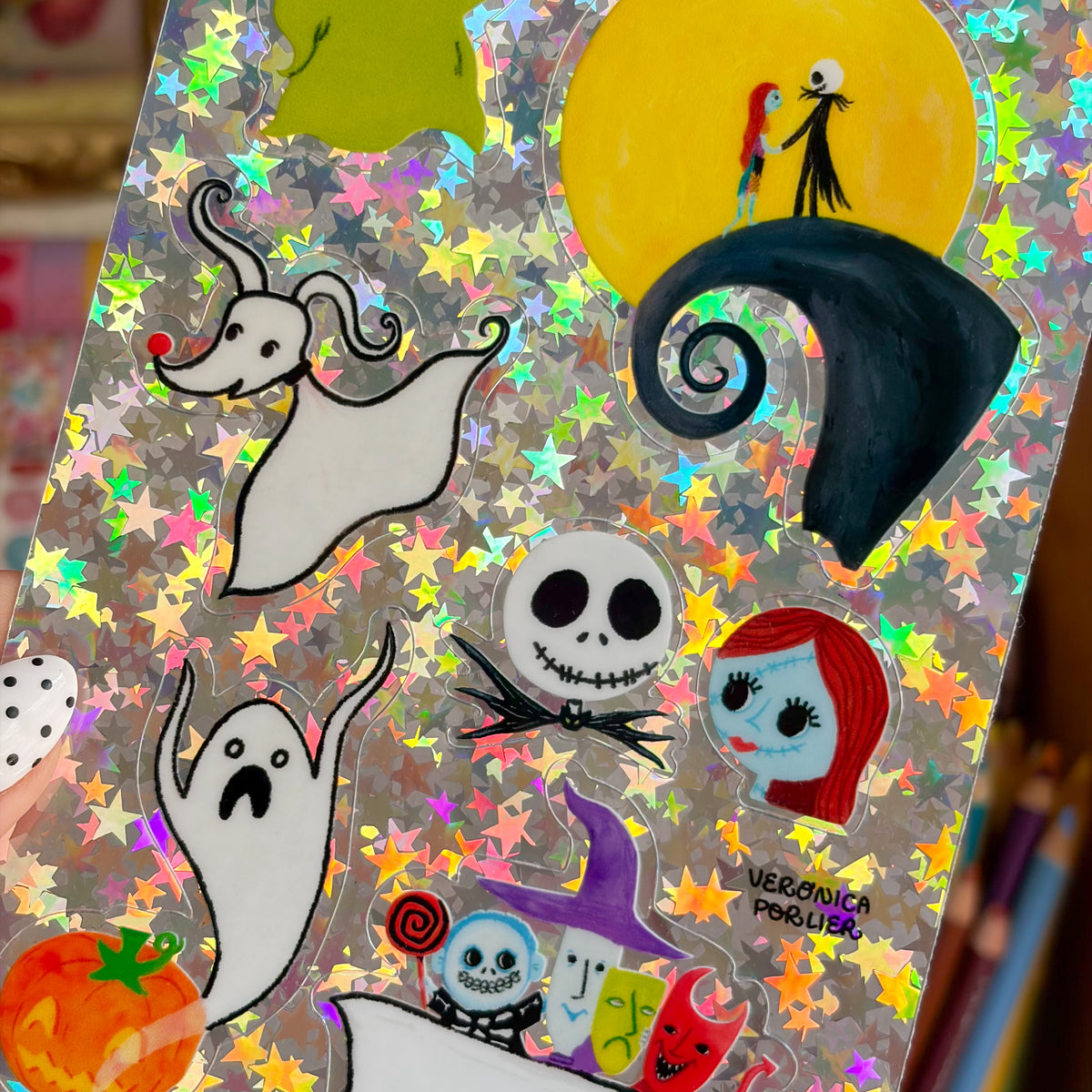 Halloween Nightmares Holographic Sticker Sheet