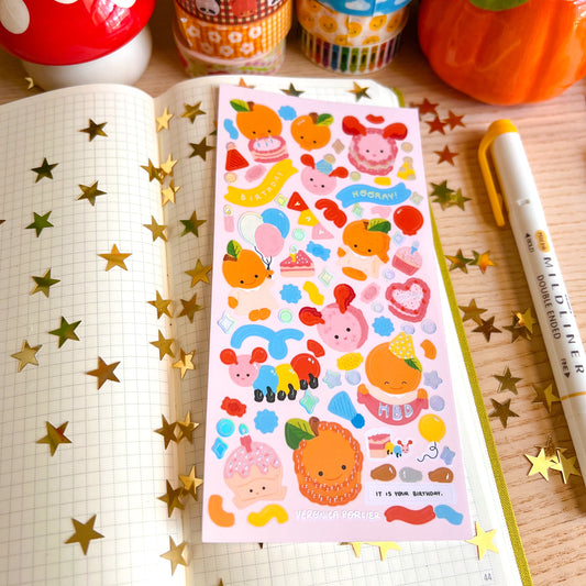 Holographic Birthday Sticker Sheet