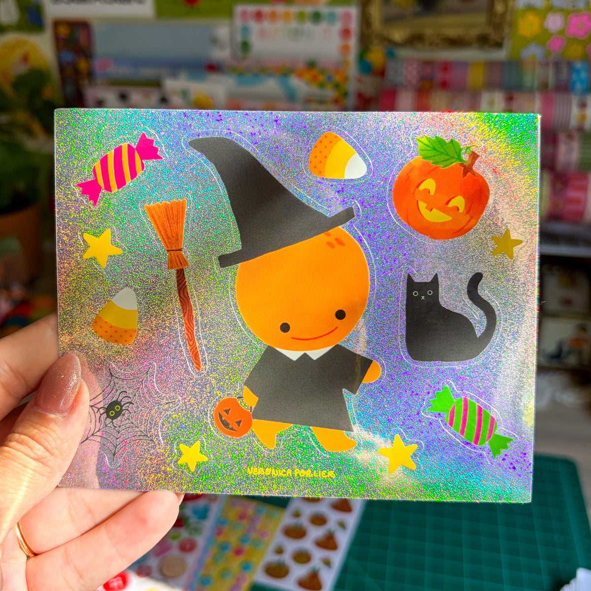 Clementine's Halloween Glitter Sticker Sheet