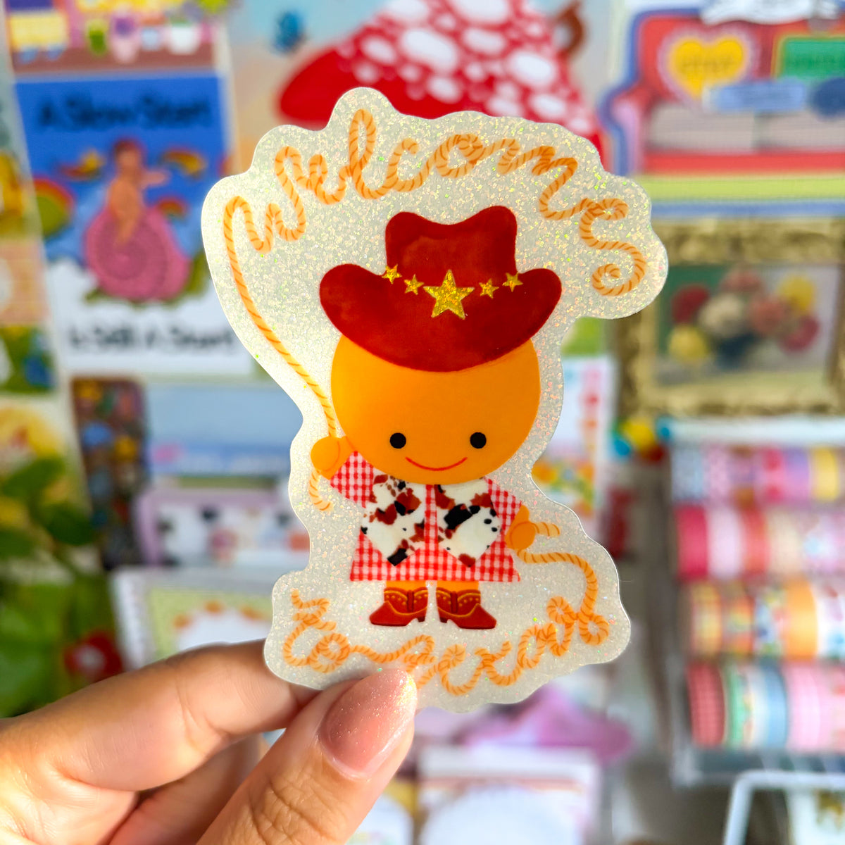Welcome to Texas Glitter Sticker