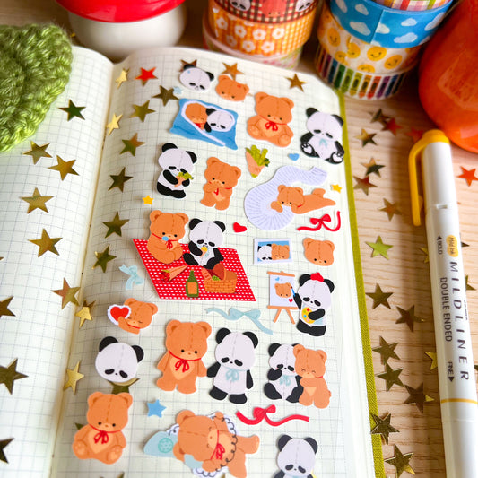 Bamboo & Teddy Sticker Sheet