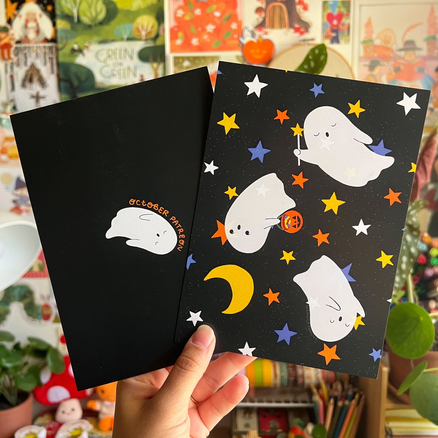 Ghosts Play Time Postcard Print