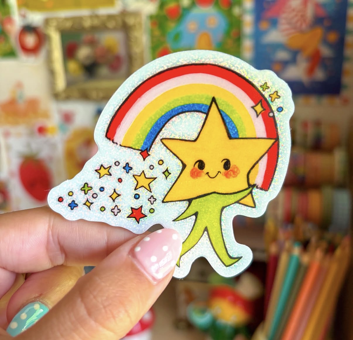 Star Friend Glitter Sticker
